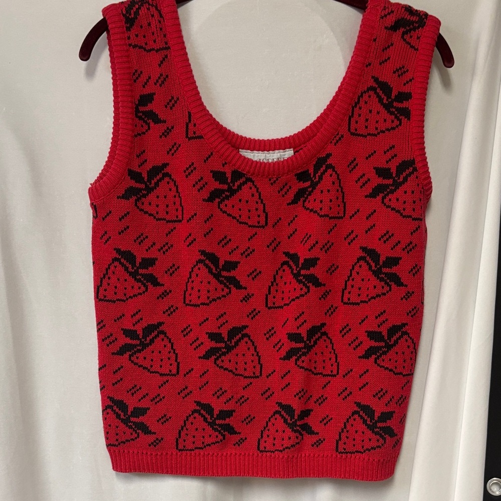 Red Toppers Knit Tank Top